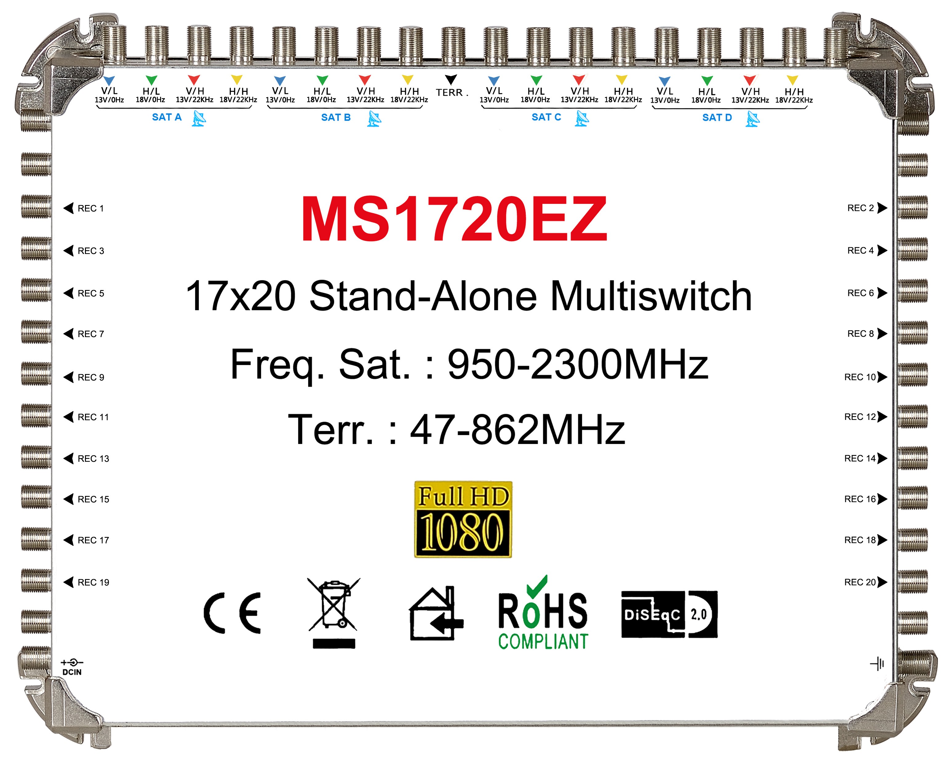 17x20 Satellite multi - Switch, Independent multi - Switch