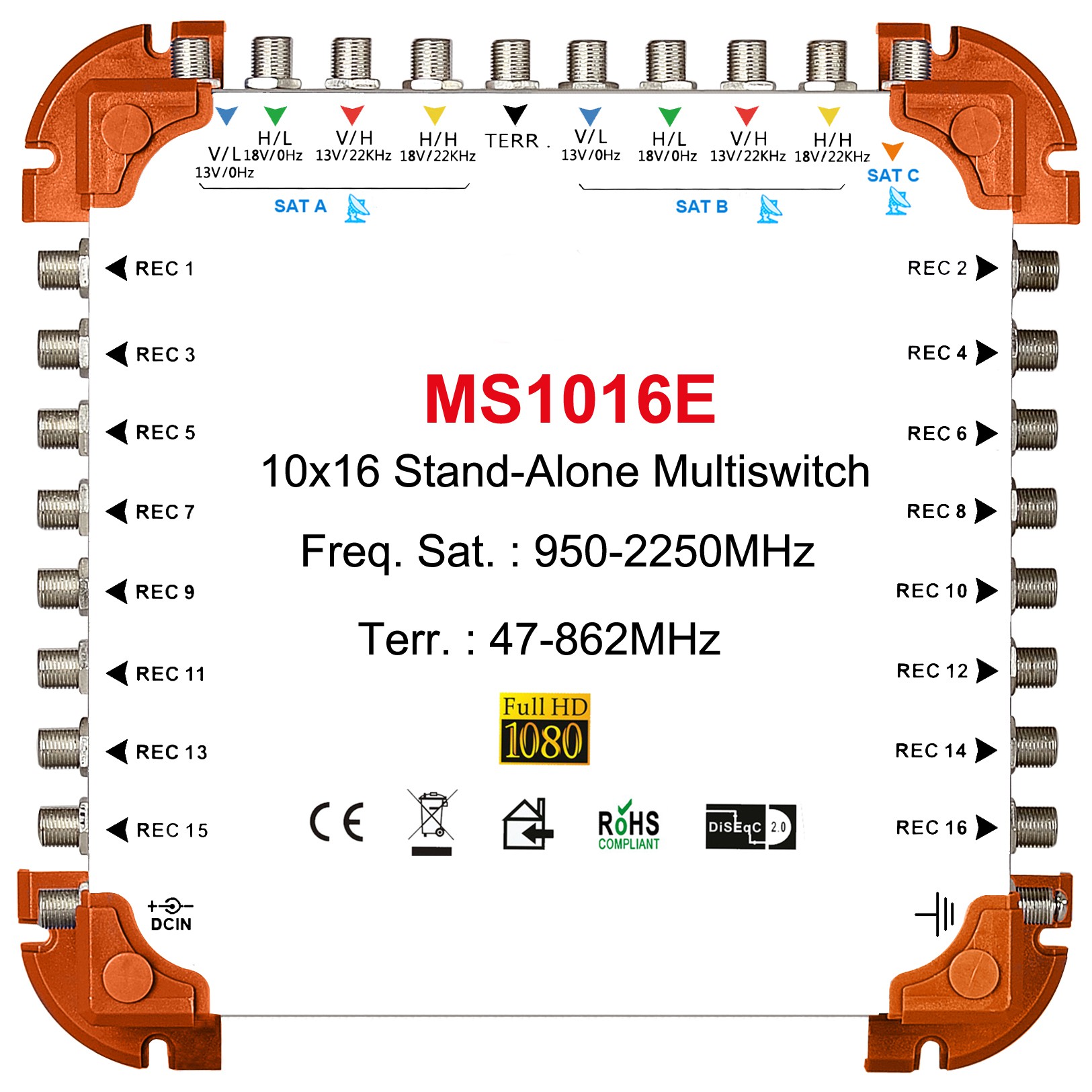 10x16 satélite multi - Switch, multi - Switch independiente