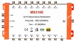 3x16 Satellite multi - Switch, Independent multi - Switch