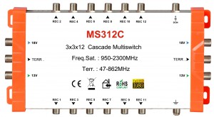 3x12 satellite multi-switch, Cascade multiswitch
