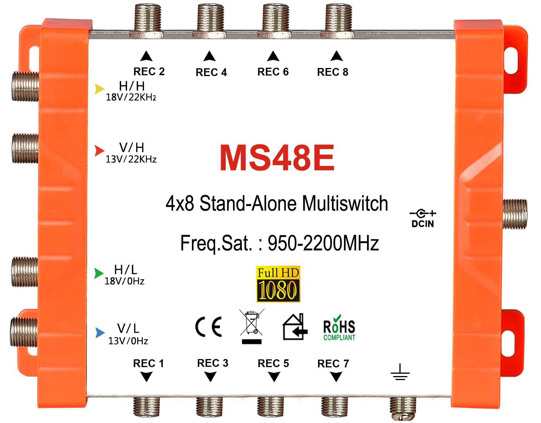 4x8 satellite multi-switch, Stand-Alone multiswitch