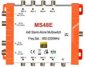 4x8 satélite multi-switch, stand-alone multiswitch