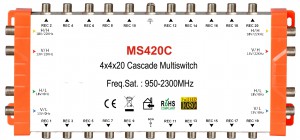 4x20 satellite multi-switch, Cascade multiswitch