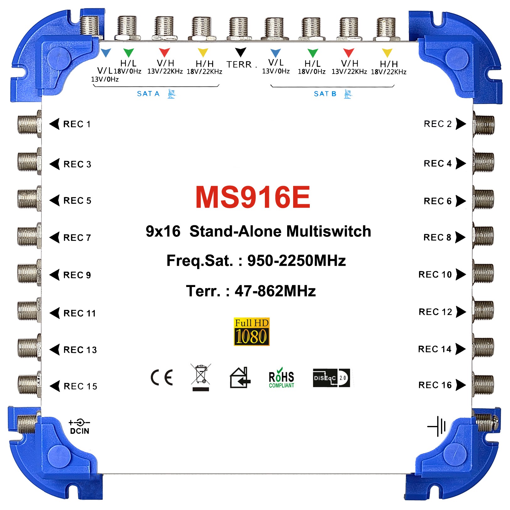 9x16  satellite multi-switch, Stand-Alone multiswitch
