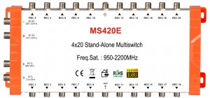 4x20 satélite multi-switch, stand-alone multiswitch