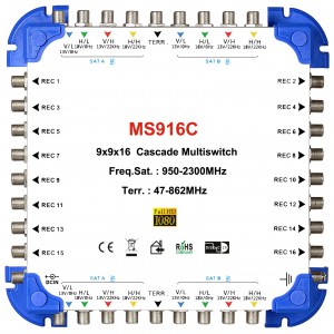 9x16  satellite multi-switch, Cascade multiswitch