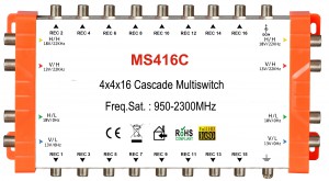 4x16 satélite multiswitch, Cascade multiswitch