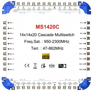 14x20 satélite multiswitch, Cascade multiswitch