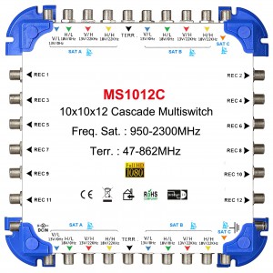 10x12 satélite multi-switch, Cascade multiswitch