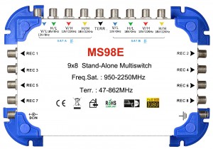 9x8 satélite multi - Switch, multi - Switch independiente