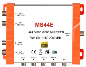 4x4 satélite multi-switch, stand-alone multiswitch