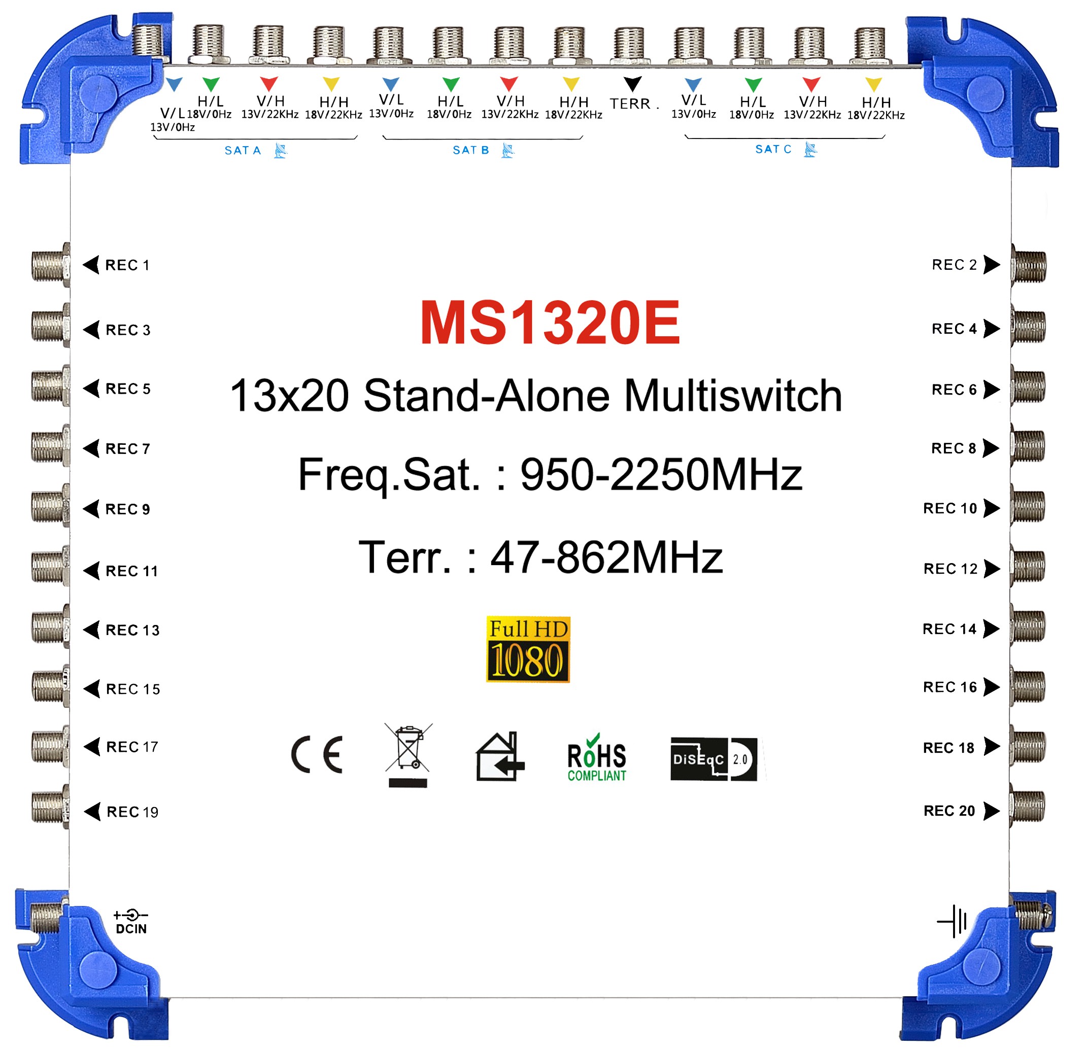 13x20 satellite multi-switch, Stand-Alone multiswitch