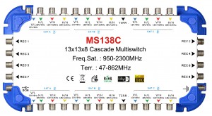 13x8 satélite multi-switch, Cascade multiswitch