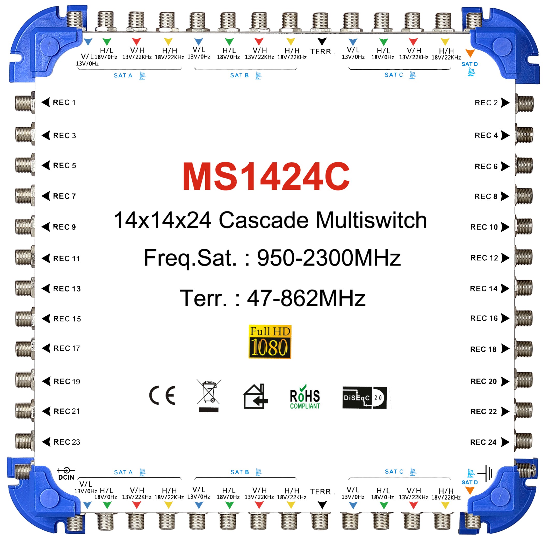 14x24 Satellite multi - Switch, cascaded multi - Switch