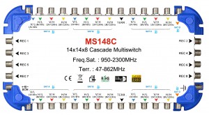 14x8 satellite multi-switch, Cascade multiswitch