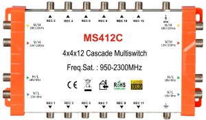 4x12 Satelliten-Multischalter, Kaskaden-Multischalter