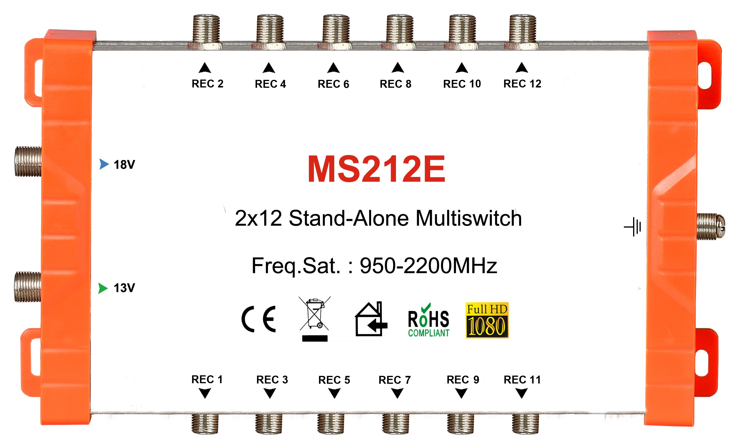 2x12 satellite multi-switch, Stand-Alone multiswitch