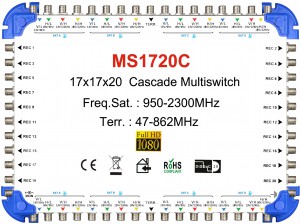 17x20 satellite multi-switch, Cascade multiswitch