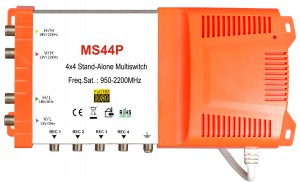 4x4 satellite multi-switch, Stand-Alone multiswitch, with power supply