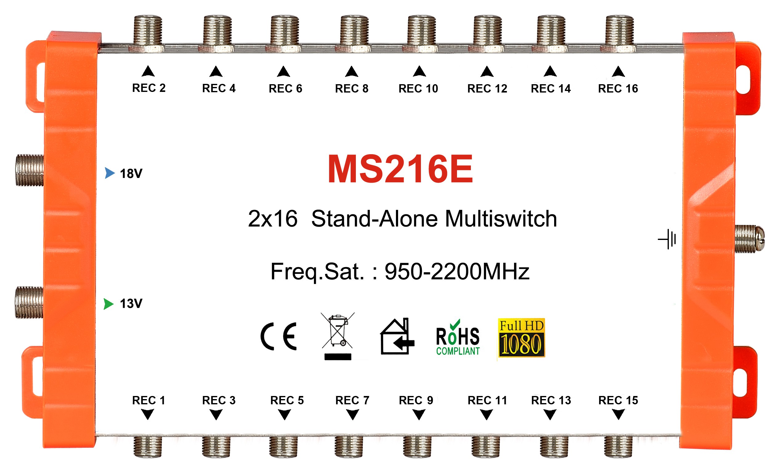 2x16 satellite multi-switch, Stand-Alone multiswitch