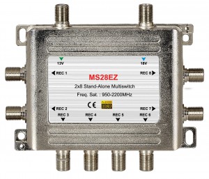 2x8 satélite multi-switch, stand-alone multiswitch