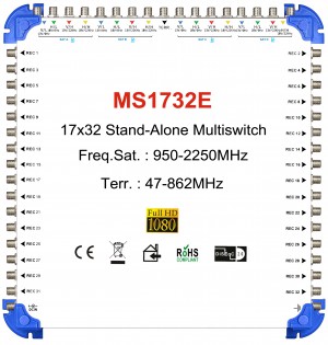 17x32 satellite multi-switch, Stand-Alone multiswitch