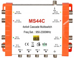 4x4 satélite multiswitch, Cascade multiswitch
