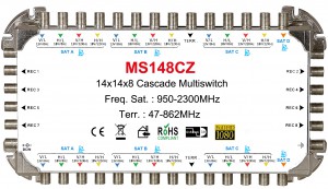14x8 satellite multi-switch, Cascade multiswitch