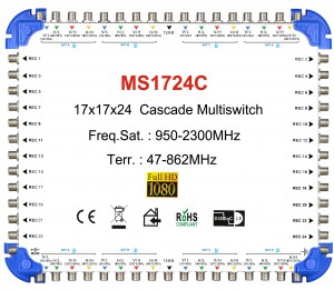 17x24 satellite multi-switch, Cascade multiswitch