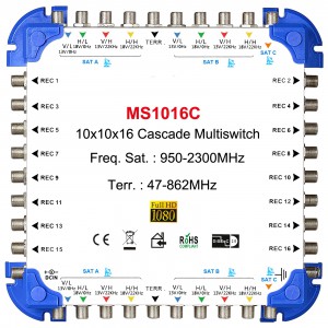 10x16  satellite multi-switch, Cascade multiswitch