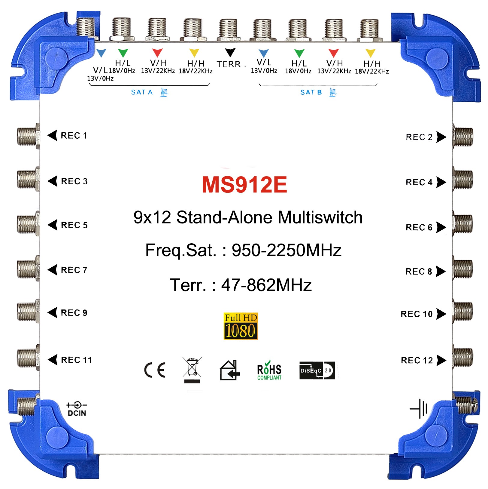 9x12 satélite multi - Switch, multi - Switch independiente