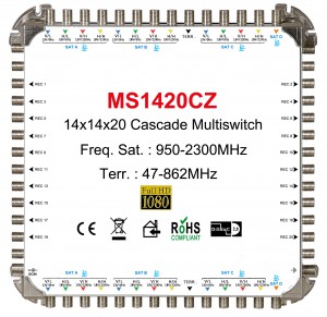 14x20 satellite multi-switch, Cascade multiswitch