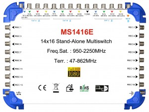 14x16 satellite multi-switch, Stand-Alone multiswitch
