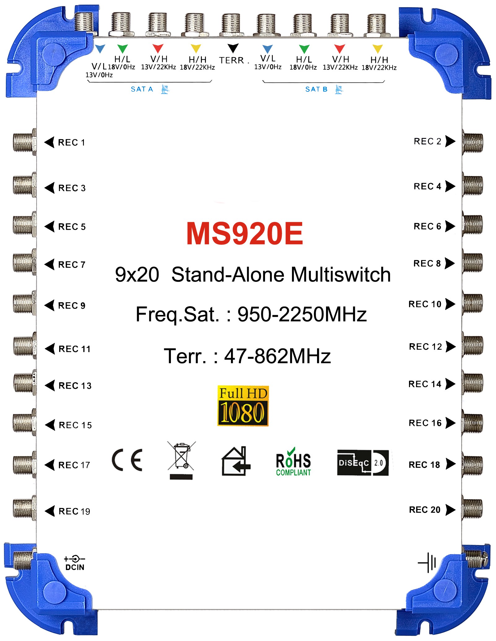 9x20  satellite multi-switch, Stand-Alone multiswitch