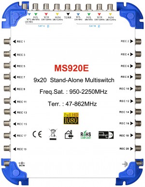 9x20 satélite multiswitch, stand-alone multiswitch