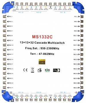 13x32 satellite multi-switch, Cascade multiswitch