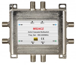 2x4 satellite multi-switch, Cascade multiswitch