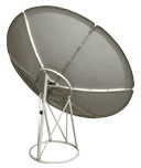 Antena parabólica de banda C de 150cm, foco principal