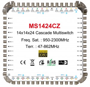 14x24 satélite multiswitch, Cascade multiswitch