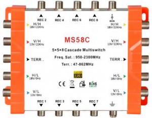 5x8 Satellite multi - Switch, Cascade multi - Switch