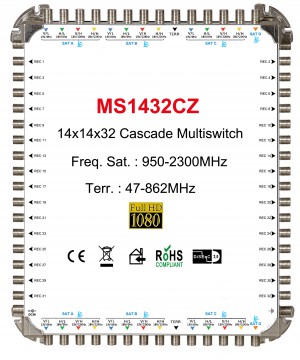 14x32 satélite multi-switch, Cascade multiswitch