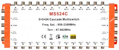 5x24 satellite multi-switch, Cascade multiswitch