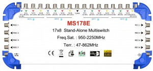 17x8 satellite multi-switch, Stand-Alone multiswitch